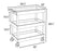 Luxor Tub Cart - 3 Shelves - EC111-B - Luxor ITC